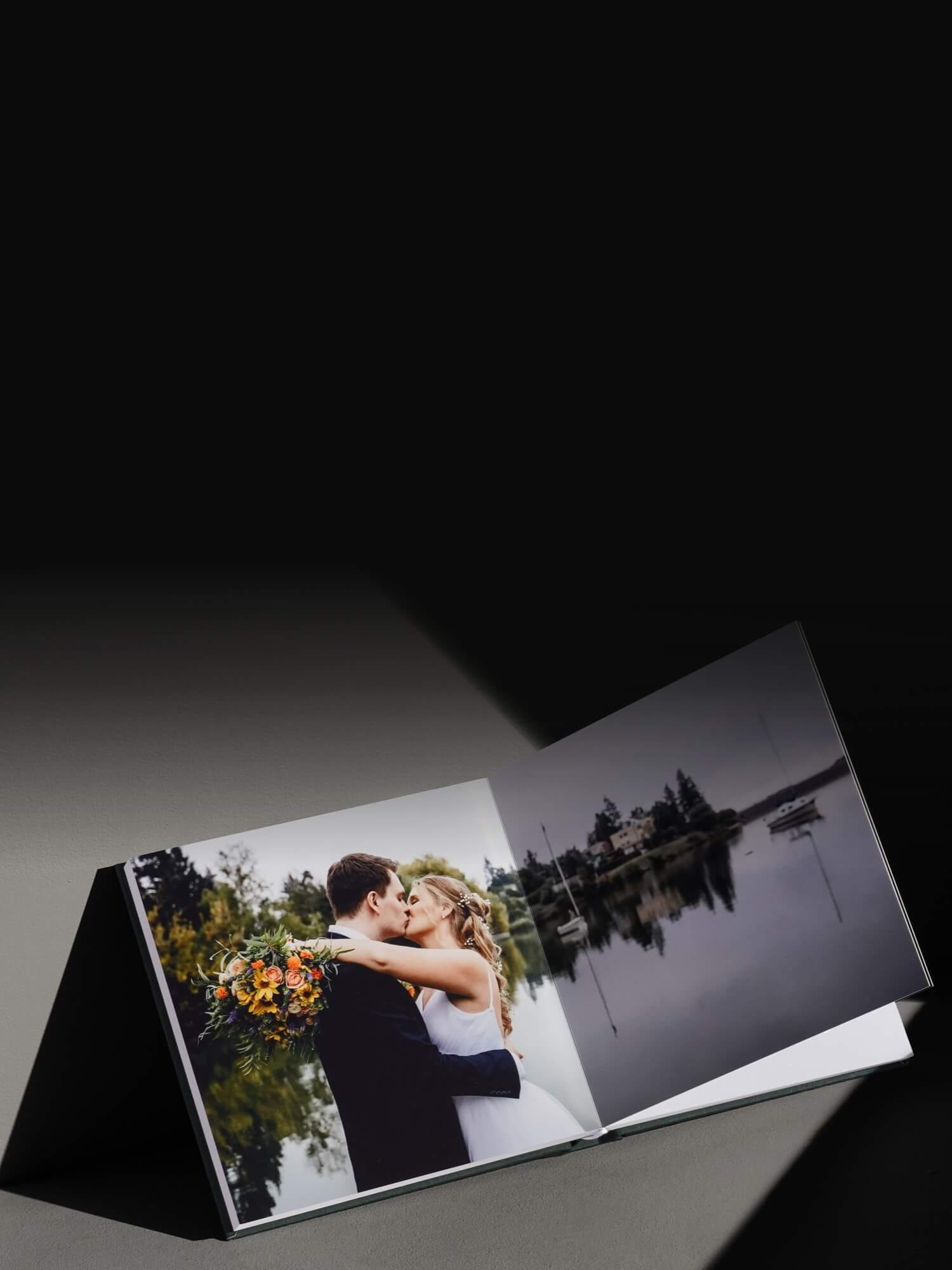 Classic Black Matted Photo Album: 10x10 Personalised Cover Option